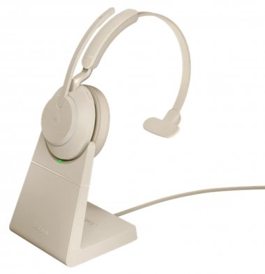 Фотография товара 'Jabra Evolve2 65, Link380c UC Mono Stand Beige Bluetooth 5.0'