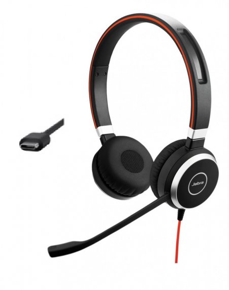 Фотография товара 'Jabra EVOLVE 40 UC, Stereo, USB-C Оголовье; USB-С-адаптер'