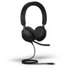 Jabra Evolve2 40, USB-A, UC Stereo Проводная гарнитура, подключение USB-A